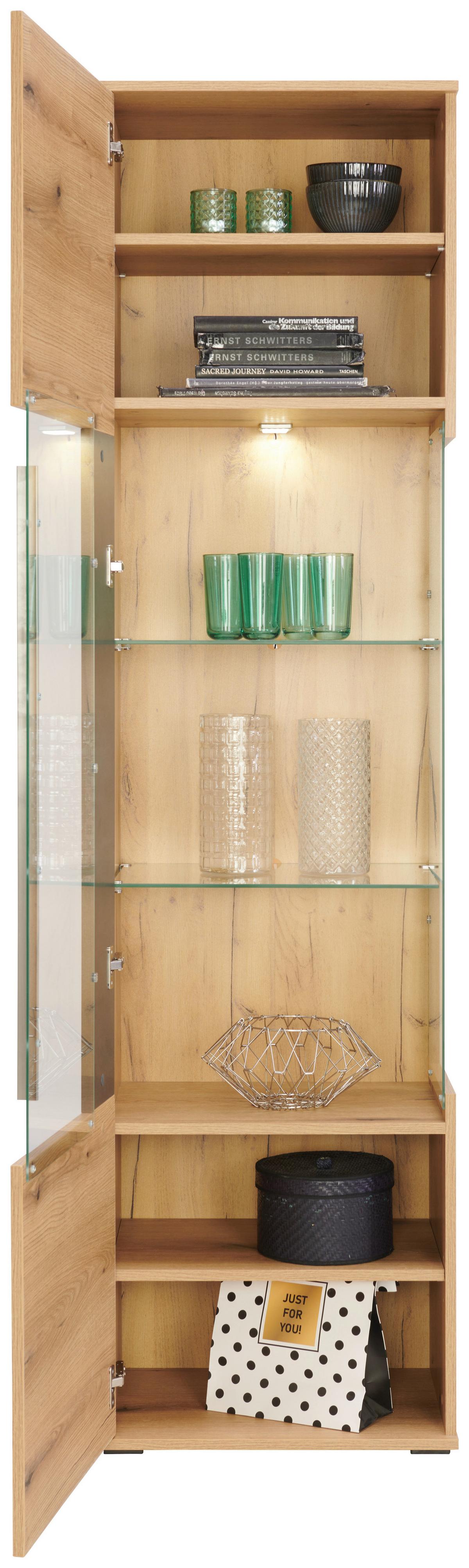 Vitrin Limit - Modern, faalapú anyag/Üveg (52/201/40cm)