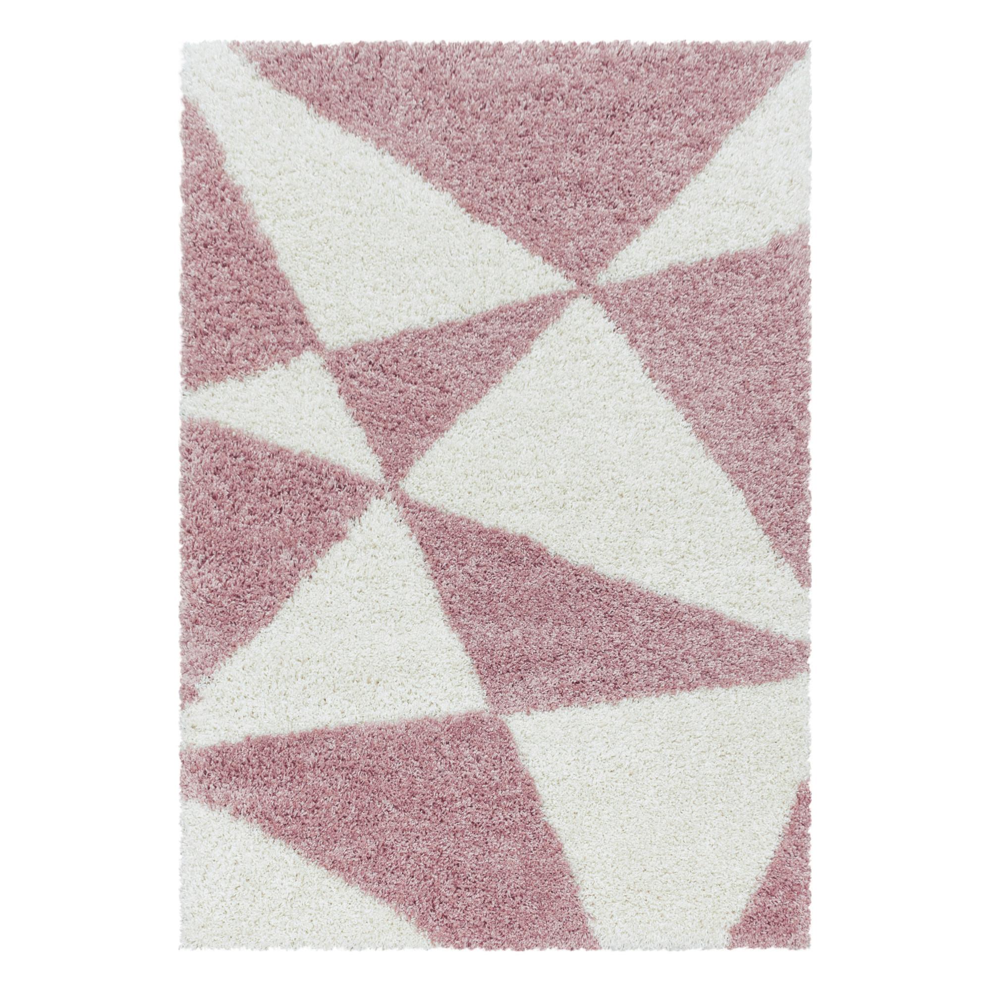 Hochflor Teppich Rosa Naturfaser Tango 280x370 cm - Rosa, Design, Textil (280/370cm)