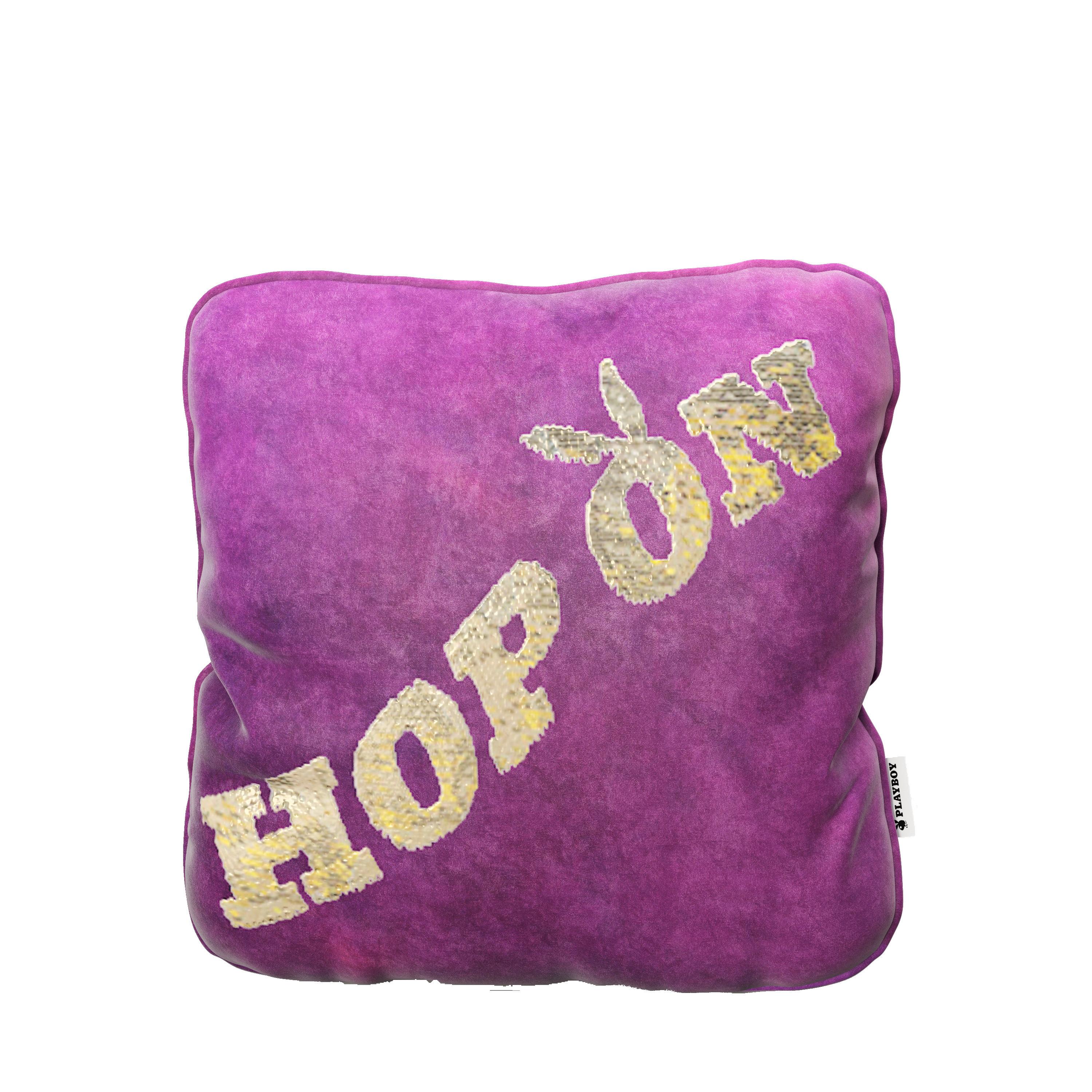 Zierkissen Hop On 40x40 cm Synthetikfaser Lila - Lila, Basics, Textil (40/40cm) - Playboy