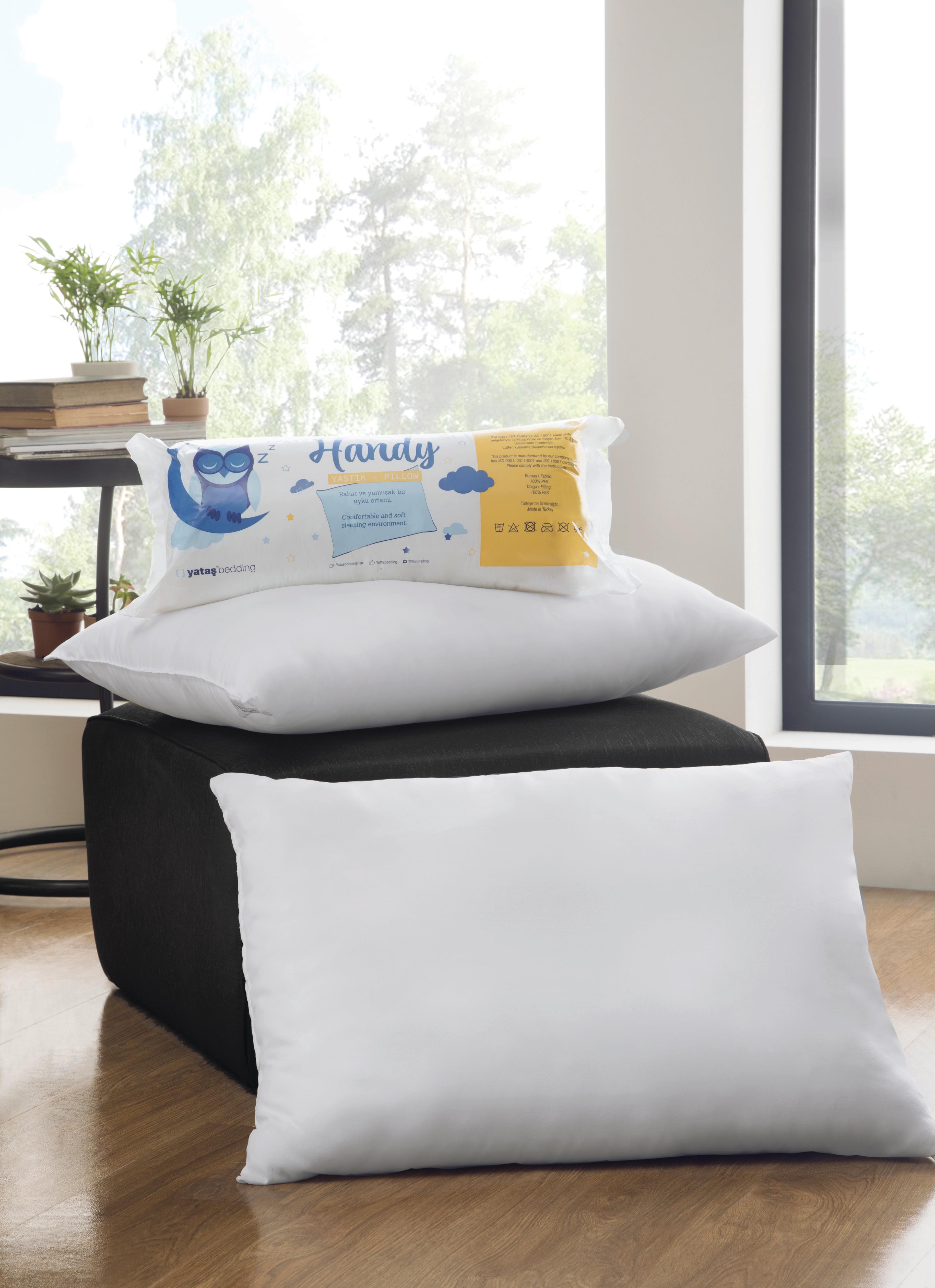 Kopfpolster Handy - Weiß, Basics, Textil (40/80/2cm) - Yatas