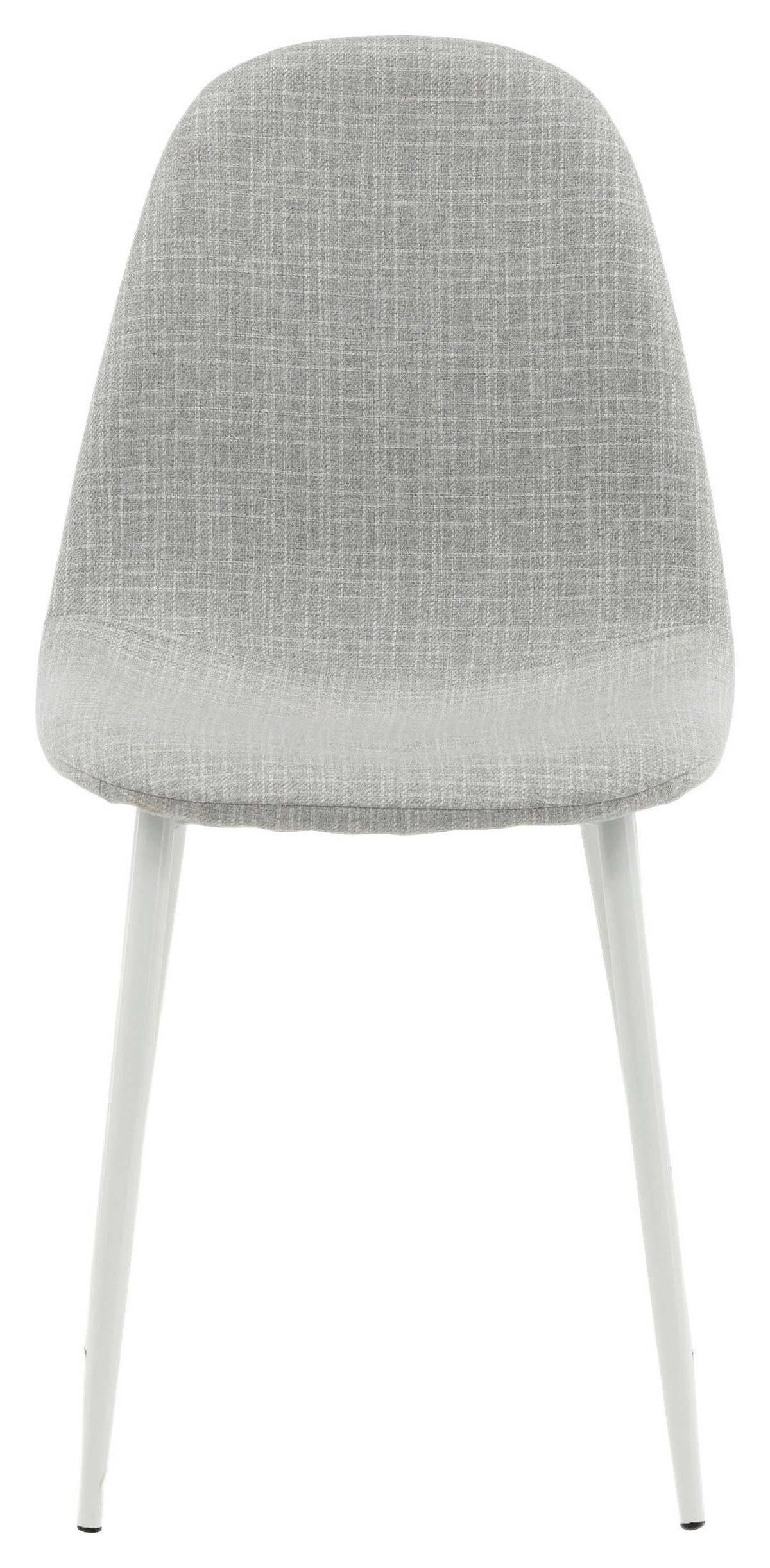 Stuhl-set Polar - Hellgrau/Weiß, Design, Textil/Metall (44/87/53cm) - Livetastic