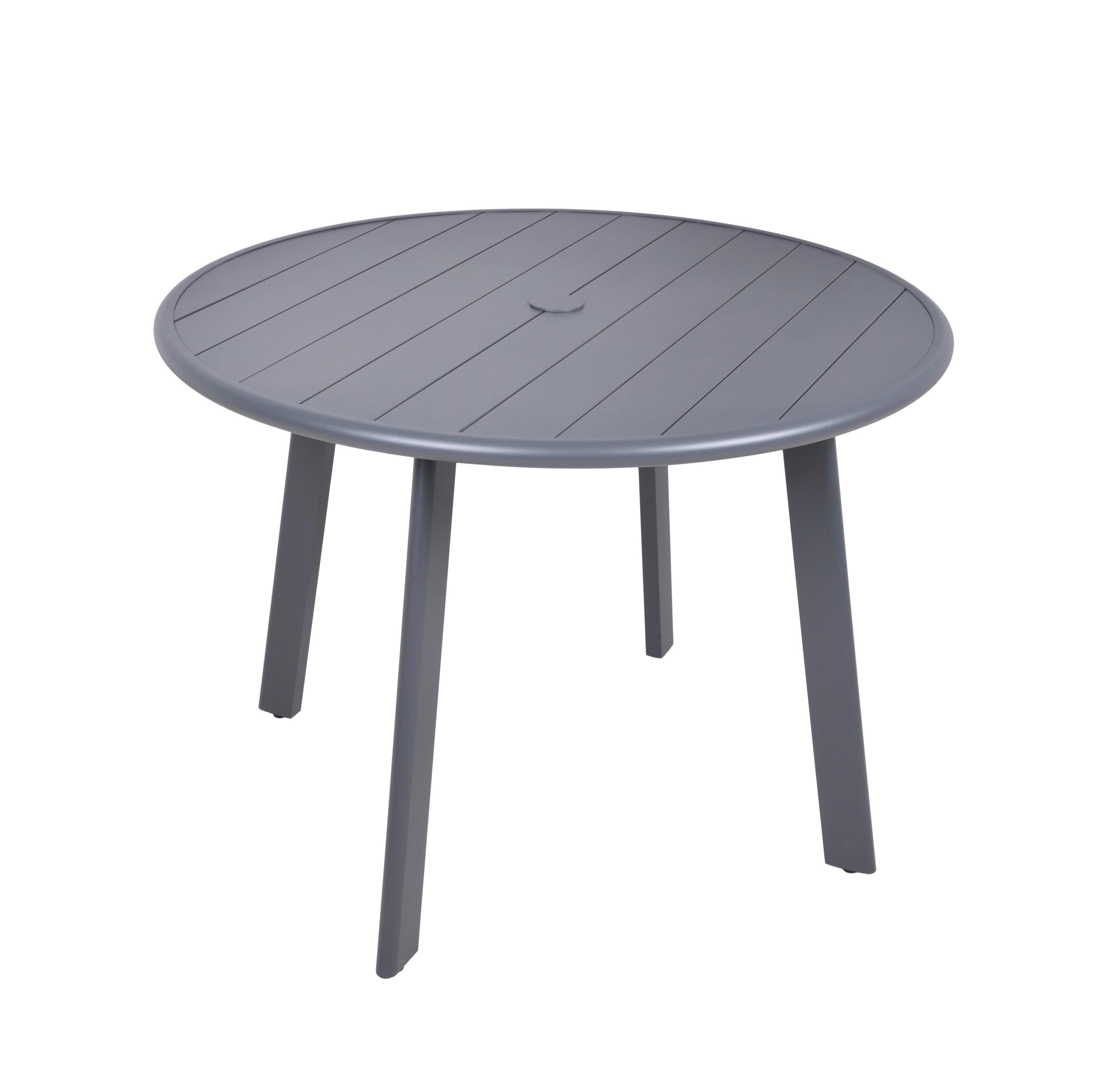 Gartentisch Costa - Anthrazit, Basics, Kunststoff/Metall (101,5/101,5/72cm) - Gardenson