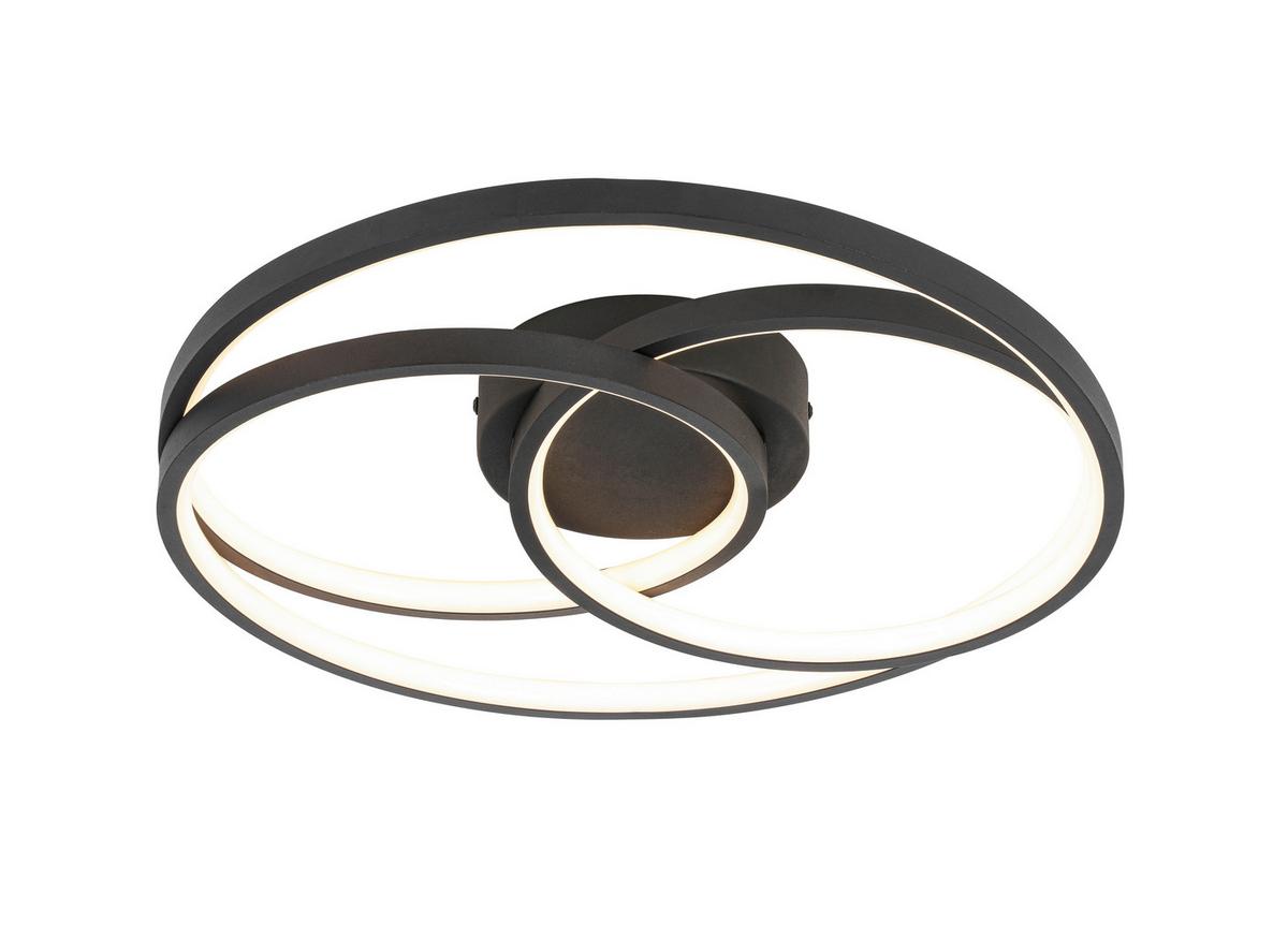 STROPNÍ SVÍTIDLO RIMO - černá, Moderní, kov/plast (40/7,5cm) - Mömax