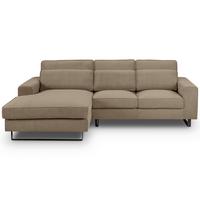 Ecksofa Bolivia Beigebraun S:276x183cm - Beige/Beigebraun, Basics, Holzwerkstoff/Textil (276/183cm) - MID.YOU