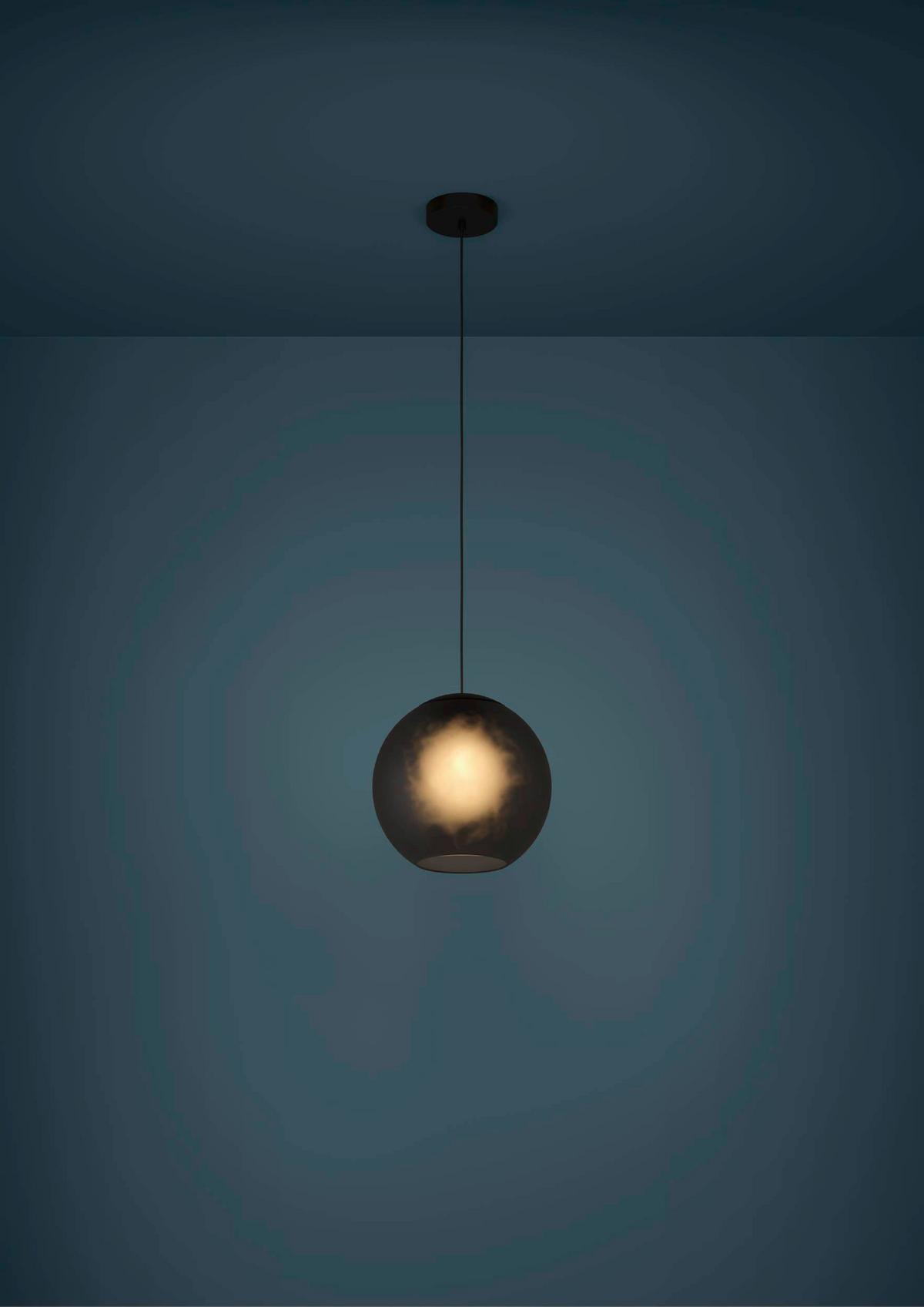 ZÁVESNÉ SVIETIDLO ARANGONA - čierna/sivá, Design, kov/sklo (30/150cm)