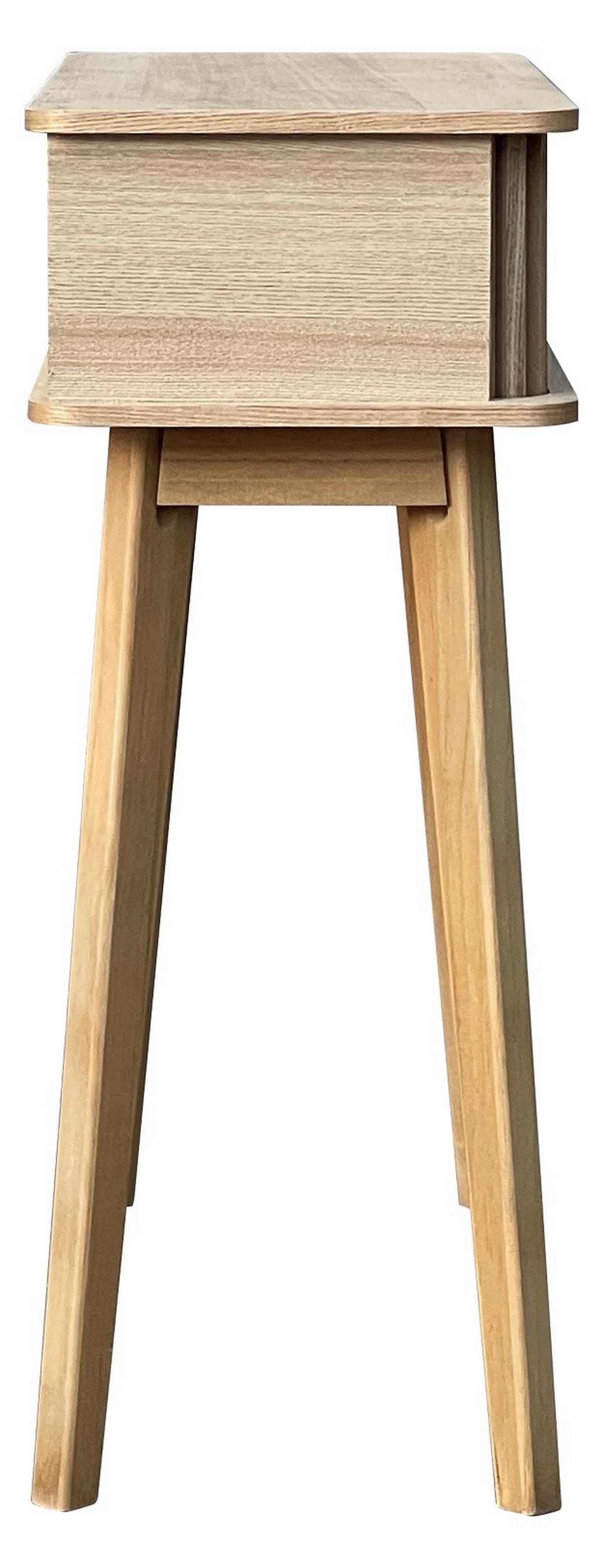 Konzolový stolík SKANDY dyha/MDF - prírodná farba, Modern, drevo/kompozitné drevo (80/78/30cm) - Premium Living