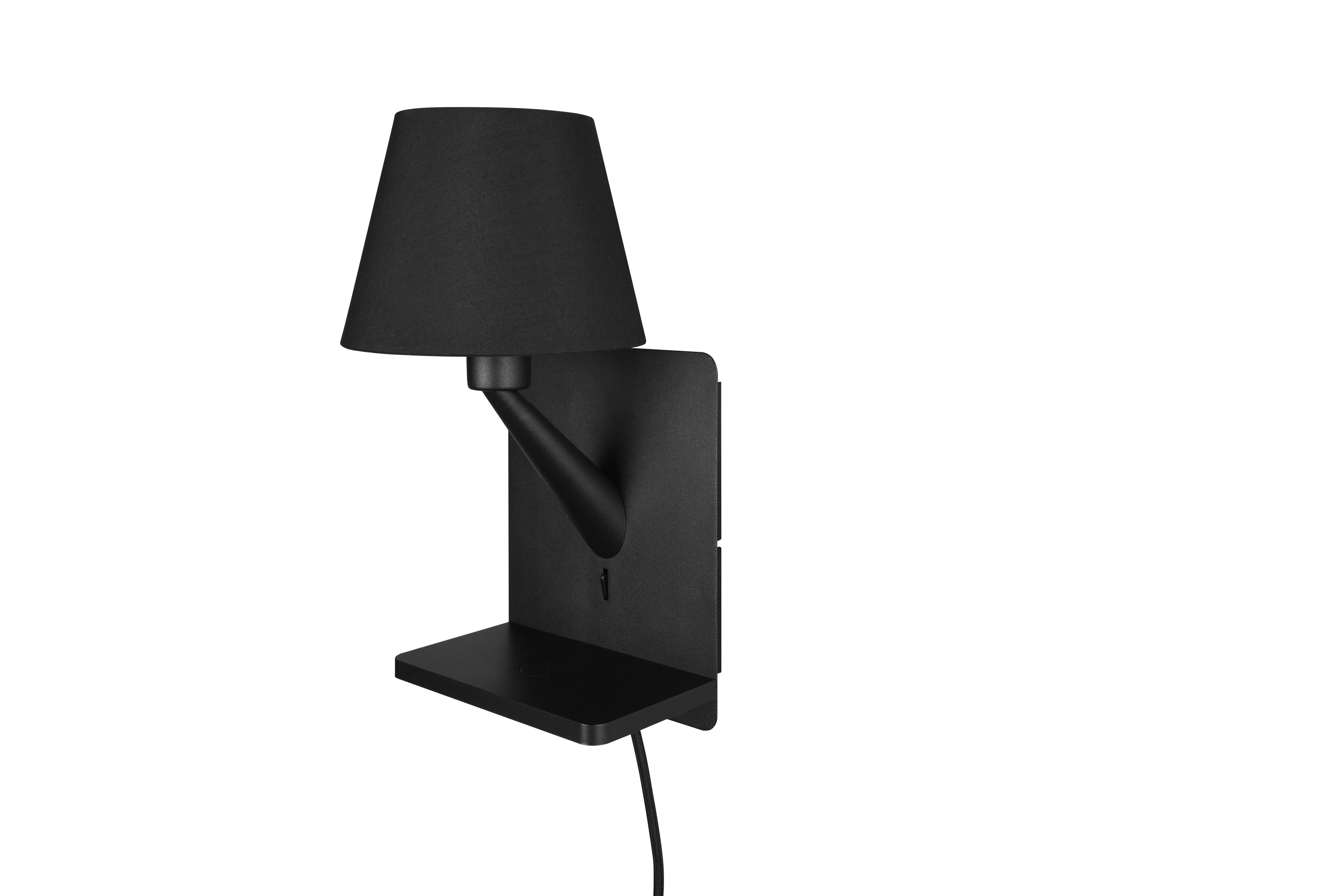 Wandleuchte 262670132 Comfort - Schwarz, Design, Textil/Metall (16/18/31cm) - Trio Leuchten