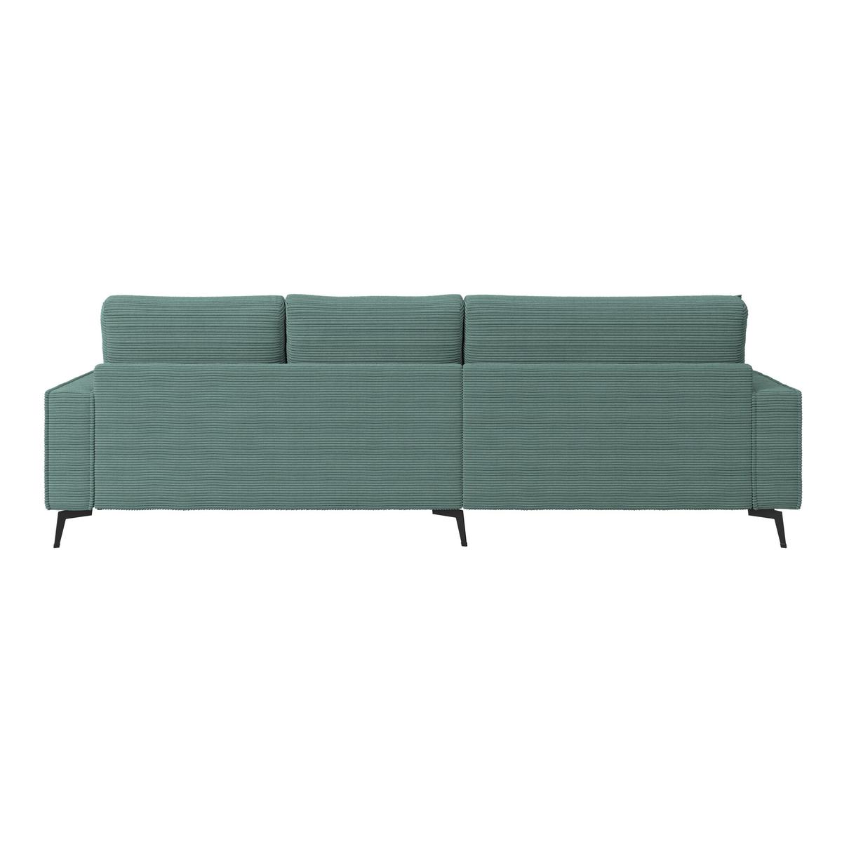 Ecksofa Zero Petrol 173x286 cm - Petrol/Schwarz, Trend, Textil (173/286cm)