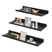 WANDREGALSET Schwarz B: 40 cm - Schwarz, Basics, Metall (40/2,5/9,5cm)