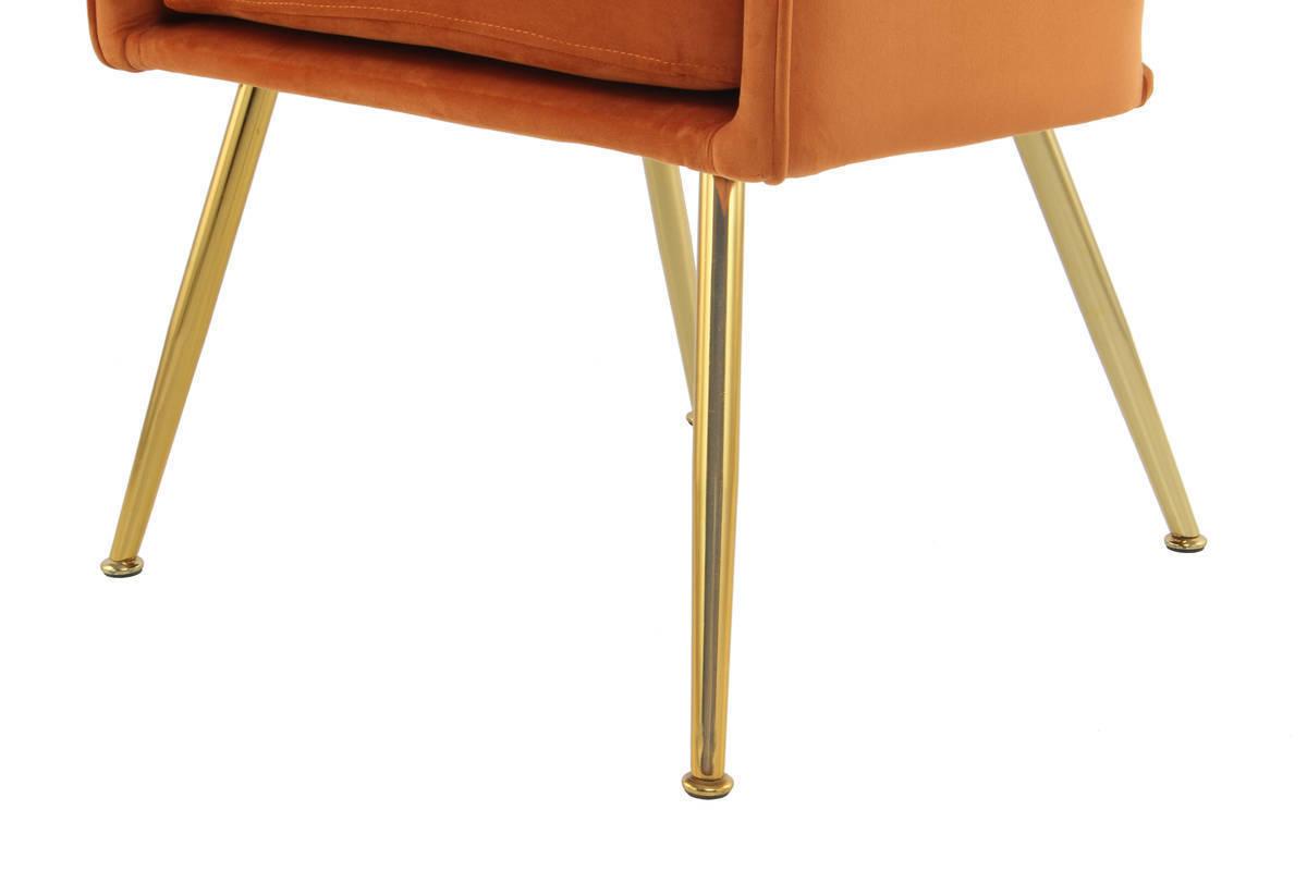 Armlehnstuhl Jolene Orange Gepolstert - Orange, Trend, Holzwerkstoff/Textil (63/60/77cm) - Kayoom