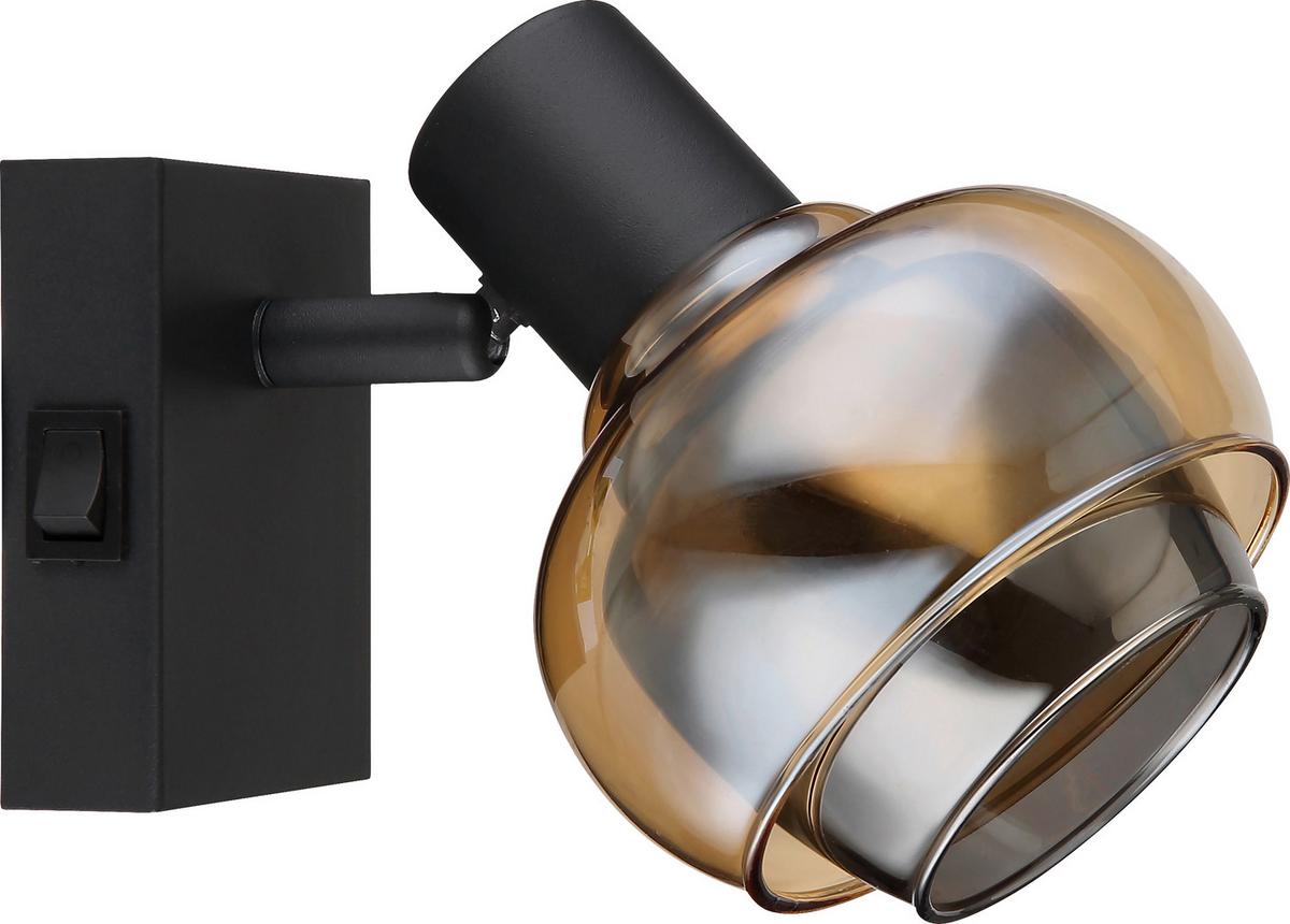 Strahler Sina - Bernsteinfarben/Schwarz, MODERN, Glas/Metall (10,5/12,5cm) - James Wood