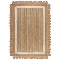 HANDWEBTEPPICH Handwebteppich Natur B: 120 cm - Naturfarben/Weiß, Basics, Textil (170/120cm) - Flair Rugs