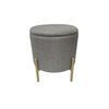 Hocker Logan - Goldfarben/Grau, Design, Textil (36/40/36cm) - Echtwerk