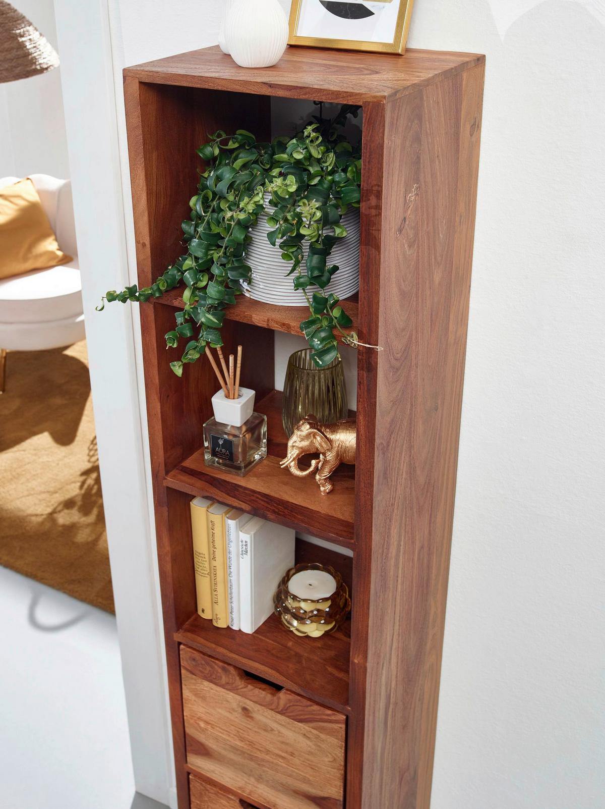 Wandregal Wohnling Sheeshamfarben B:35cm - Sheeshamfarben, MODERN, Holz (35/150/30cm) - MID.YOU