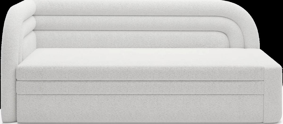 Récamiere Fabillo Links Weiß, B: 86 Cm - Schwarz/Weiß, Design, Textil (86/80/223cm) - P & B