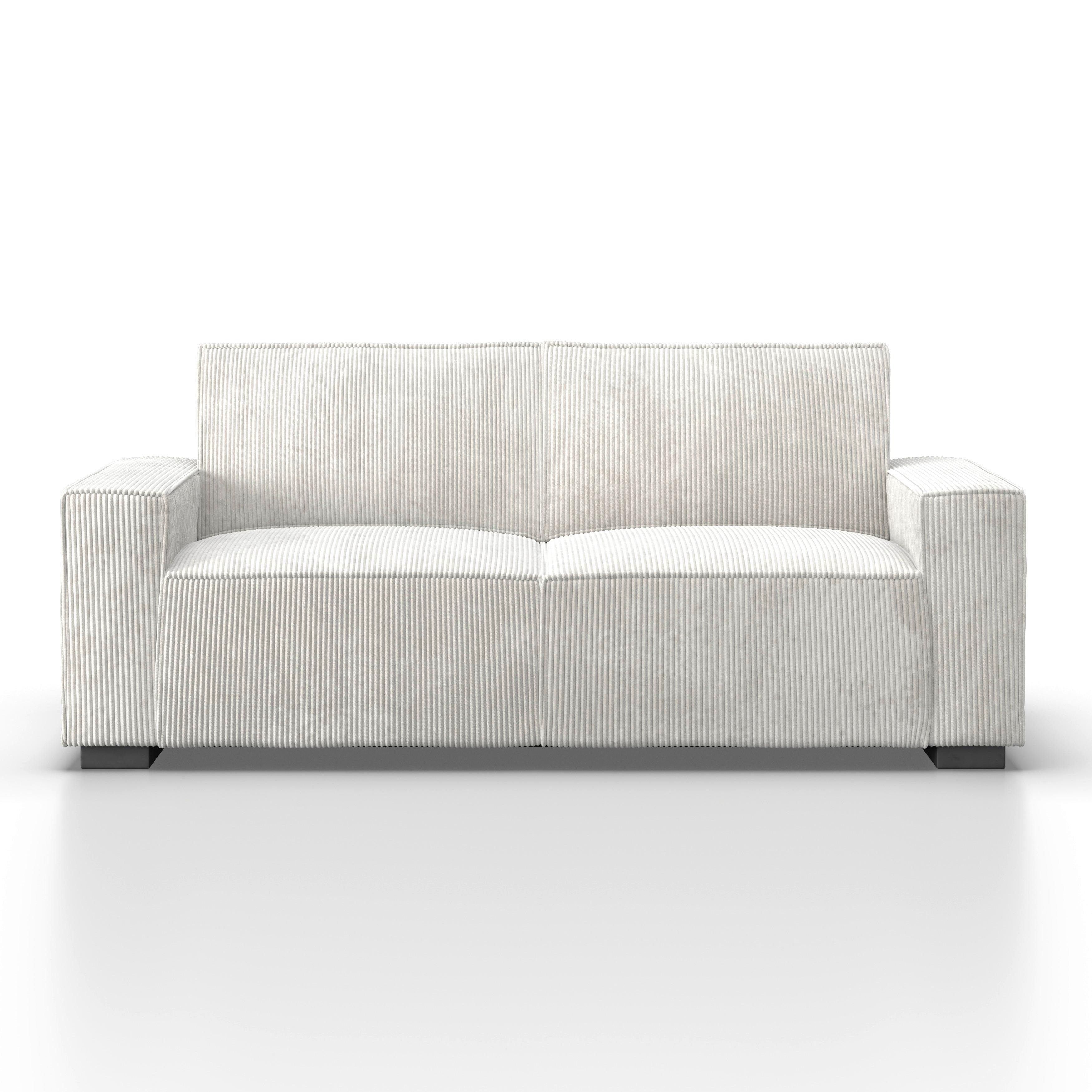 Trojmiestna pohovka LIAM, biela - čierna/biela, Modern, drevo/textil (210/84/90cm) - Bessagi Home