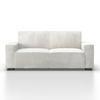 Třímístná pohovka LIAM, bílá - bílá/černá, Moderní, dřevo/textil (210/84/90cm) - Bessagi Home