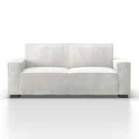 Třímístná pohovka LIAM, bílá - bílá/černá, Moderní, dřevo/textil (210/84/90cm) - Bessagi Home