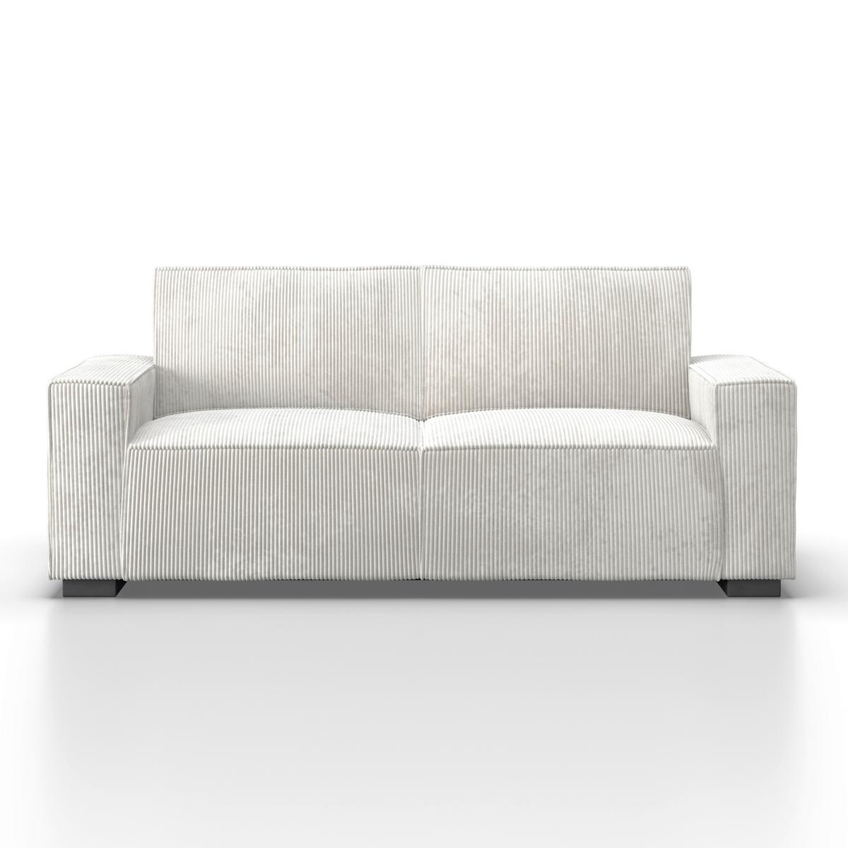 Třímístná pohovka LIAM, bílá - bílá/černá, Moderní, dřevo/textil (210/84/90cm) - Bessagi Home