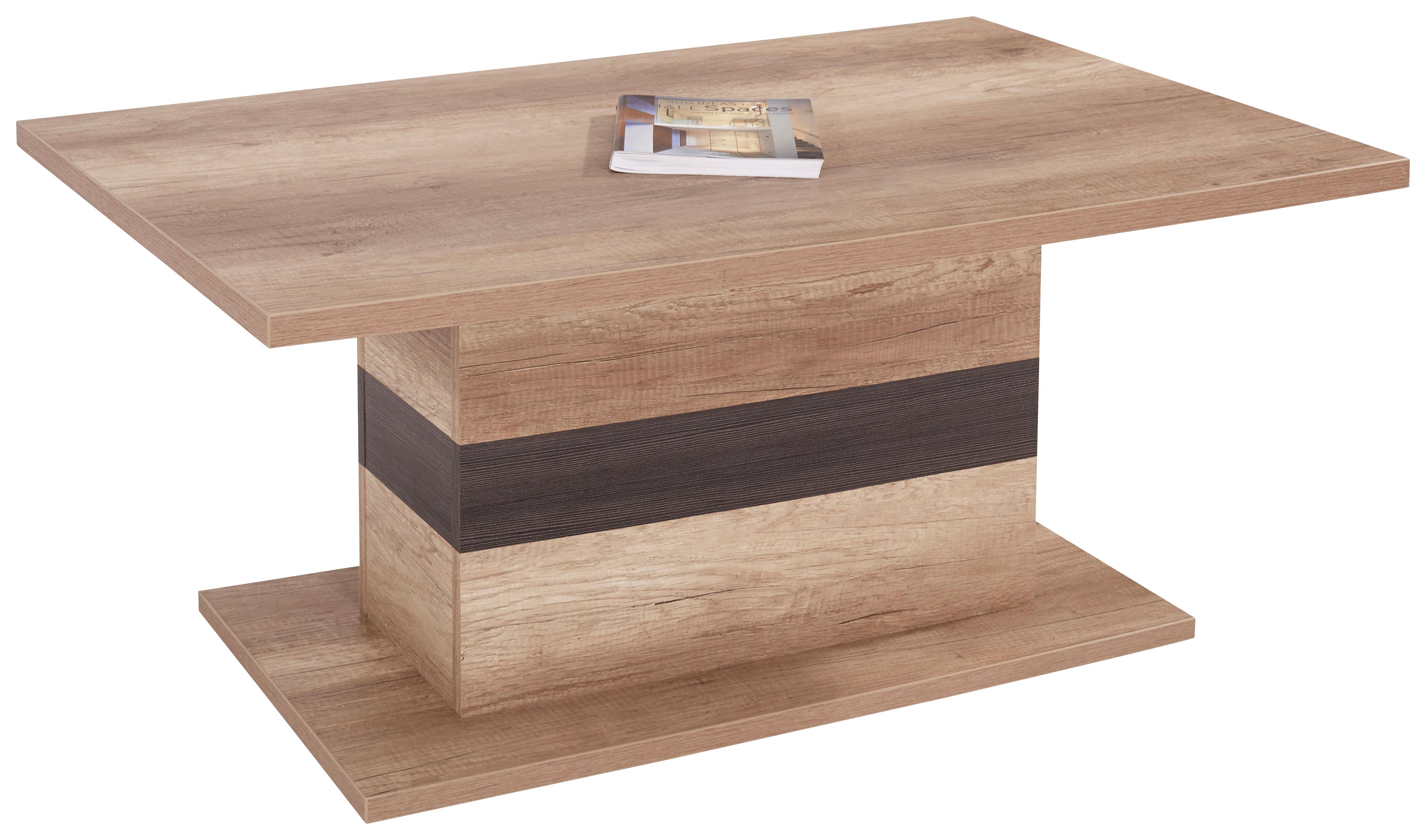 Couchtisch Mali, Eiche Dekor/Dunkelbraun - Eichefarben/Dunkelbraun, MODERN, Holzwerkstoff (110/49/67cm)