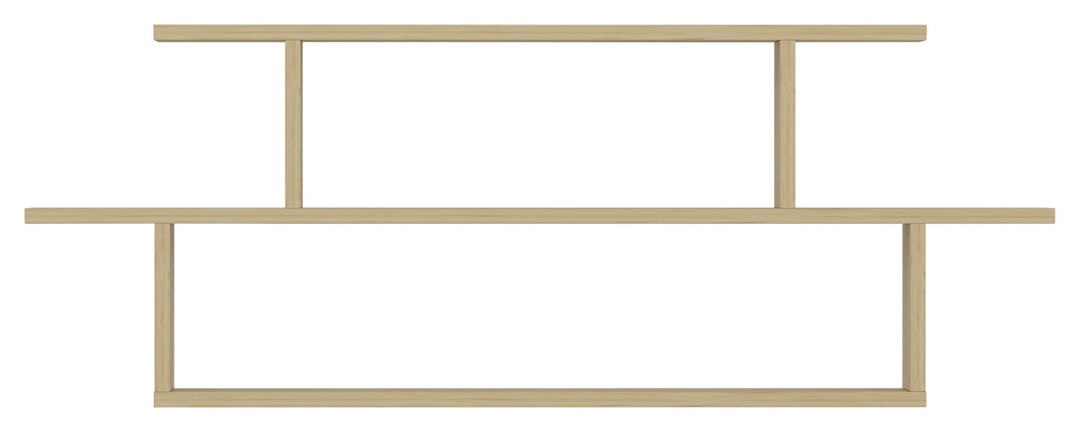 Wandregal Seneca - Eichefarben, Design, Holzwerkstoff (120/44,6/14,6cm) - MID.YOU