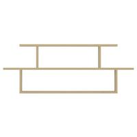 Wandregal Seneca - Eichefarben, Design, Holzwerkstoff (120/44,6/14,6cm) - MID.YOU