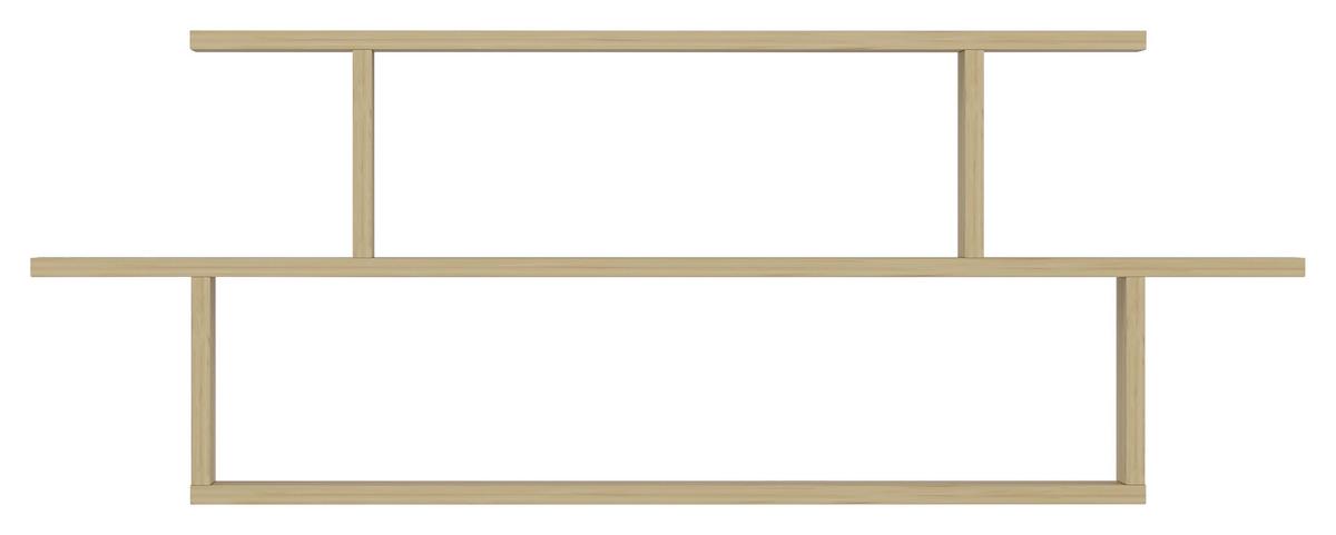 Wandregal Seneca - Eichefarben, Design, Holzwerkstoff (120/44,6/14,6cm) - MID.YOU