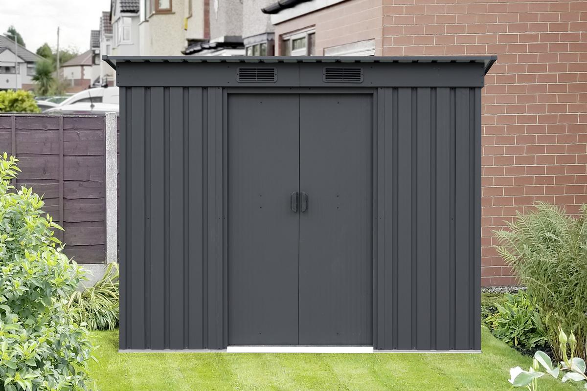 Gerätehaus ohne Boden 217x174x110 cm - Anthrazit, Basics, Metall (217/174/110cm)