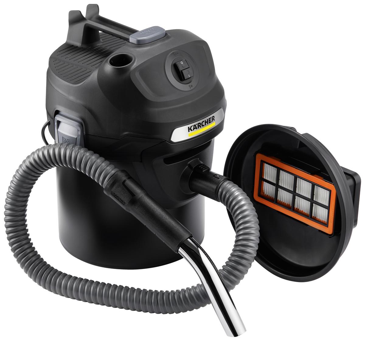 Aschesauger Mit Filterreinigungssystem 600 W - Schwarz, MODERN, Kunststoff (38/33,8/47,8cm) - Kärcher