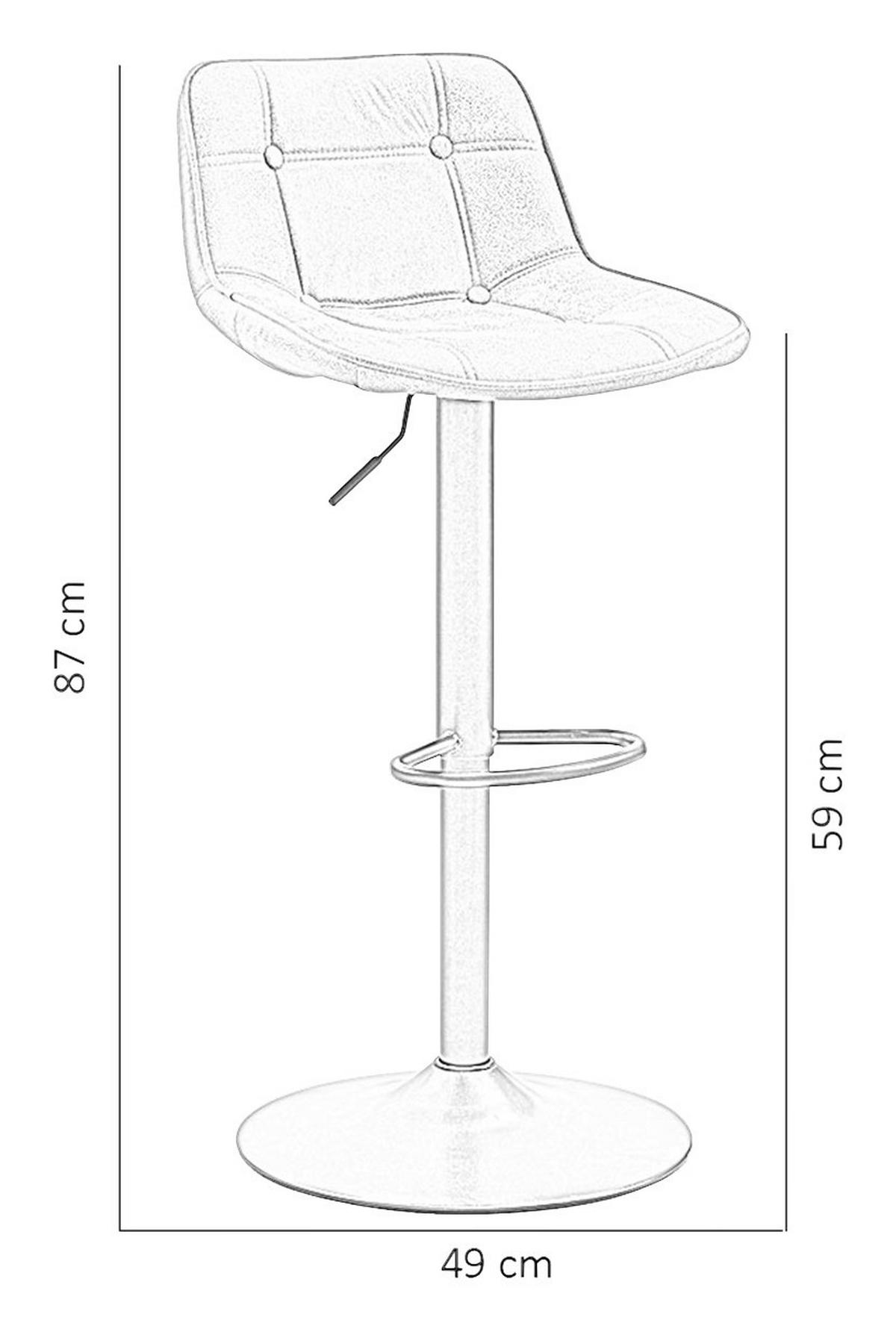 Barhocker-Set Ezra - Anthrazit/Schwarz, LIFESTYLE, Textil/Metall (49/87/43cm) - MID.YOU