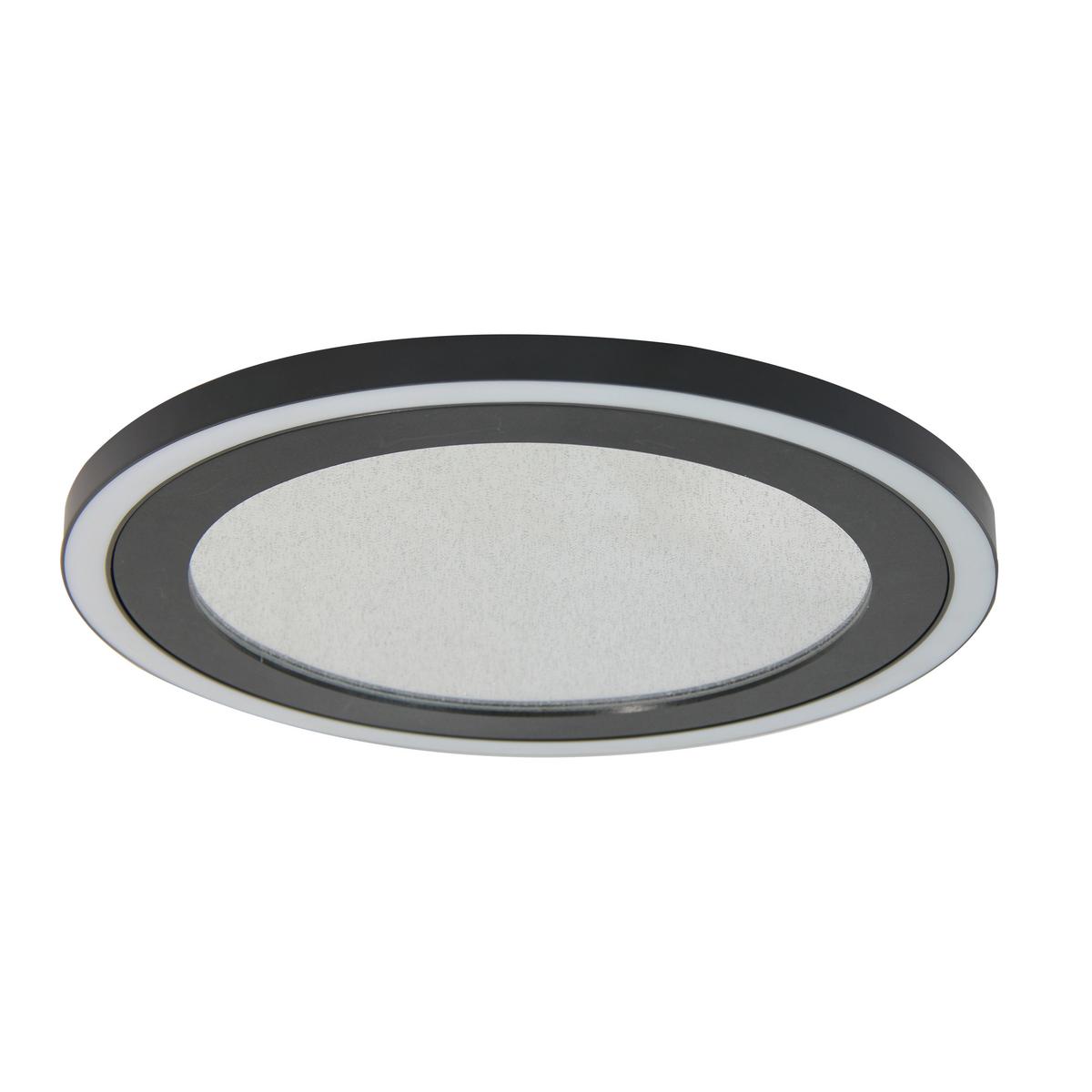 Led Mennyezeti Lámpa Luis - fekete/opál, Modern, műanyag/fém (34/4cm) - Luca Bessoni