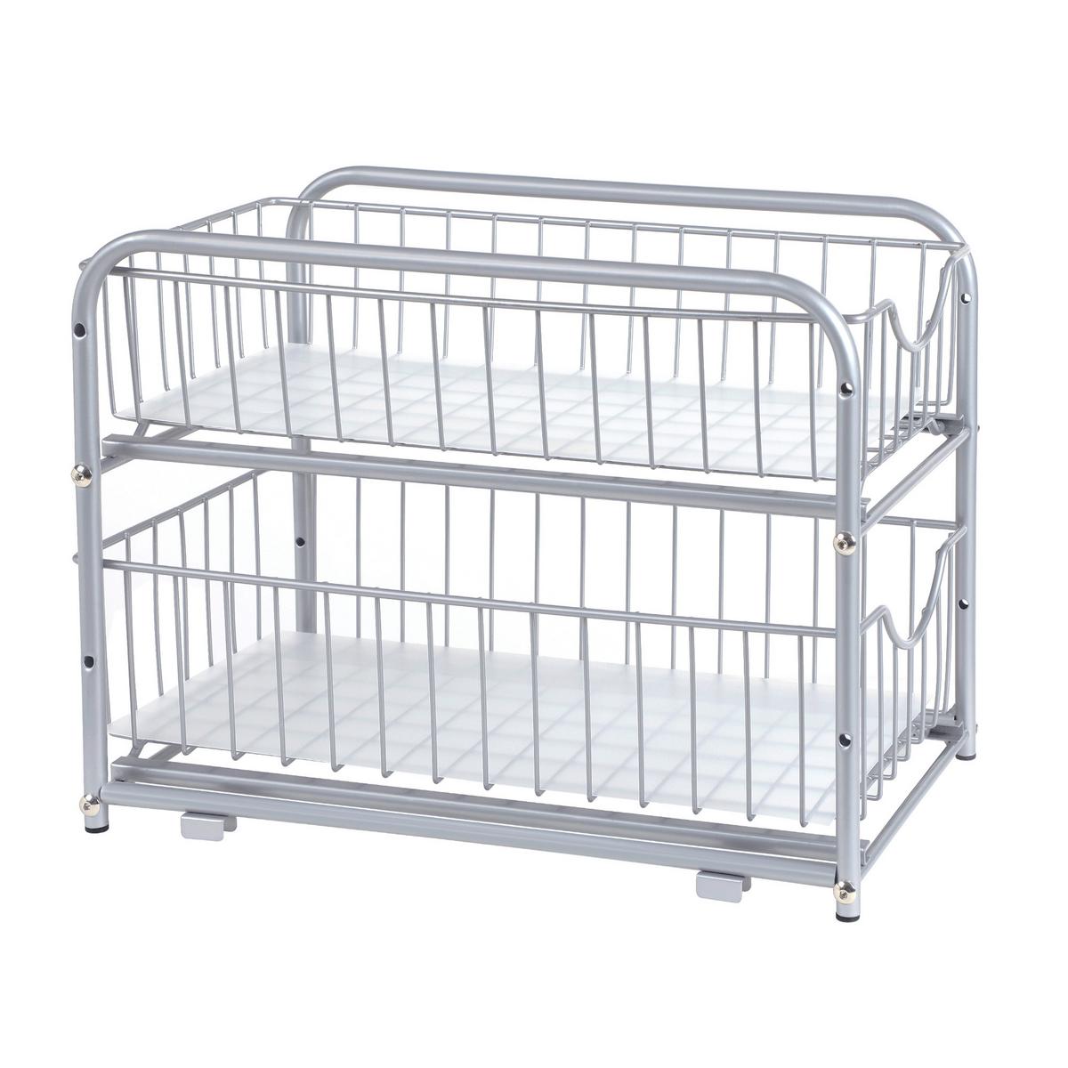 Servierwagen Silberfarben B: 36,5 Cm - Silberfarben, Basics, Metall (36,5/31,5/21cm)