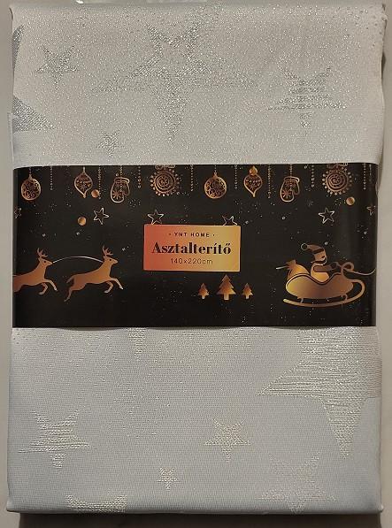 Asztalterítő Fehér-ezüst Kb. 140/220cm - Basics (140/220cm)