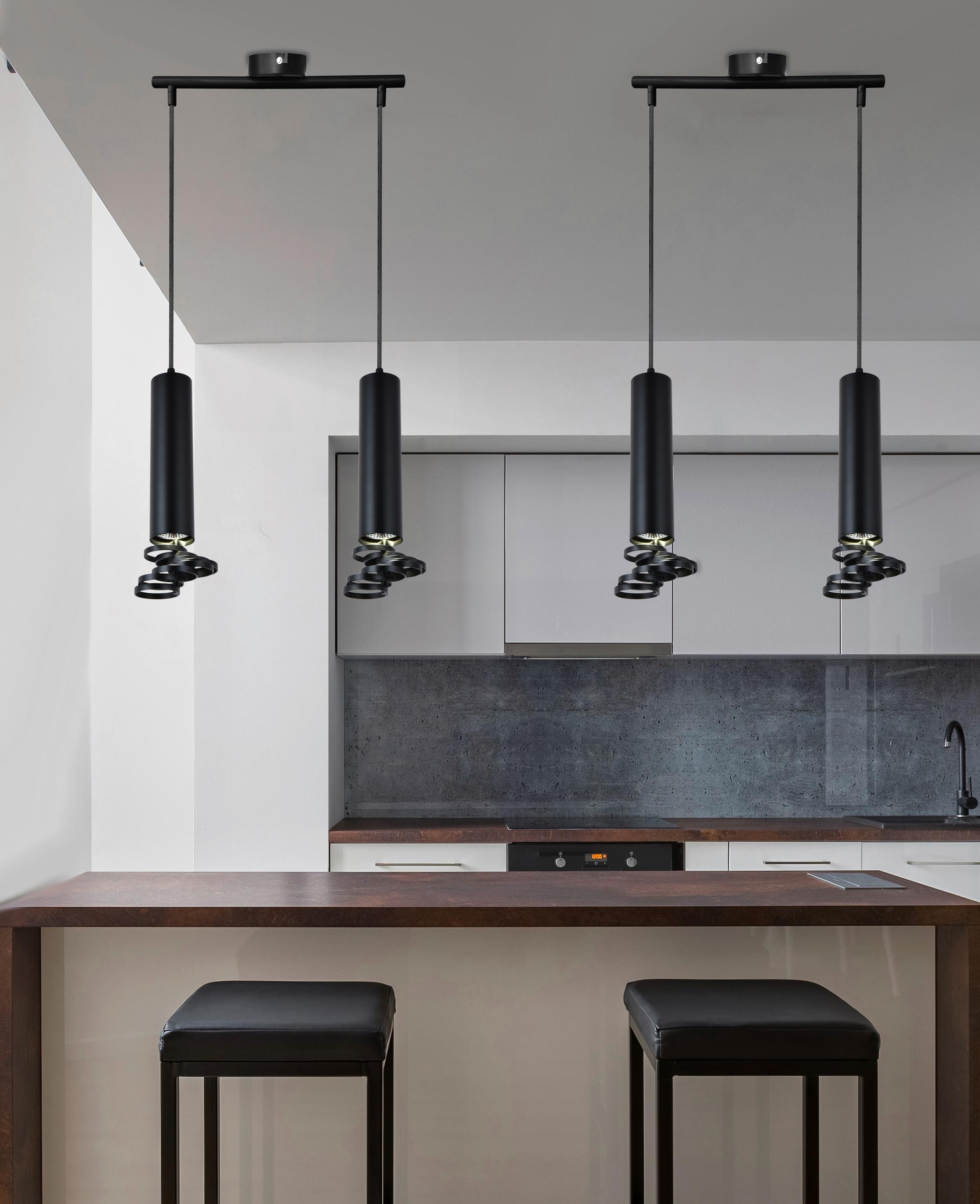 Hängeleuchte 32-78650 - Schwarz, Design, Metall (6/30/100cm)