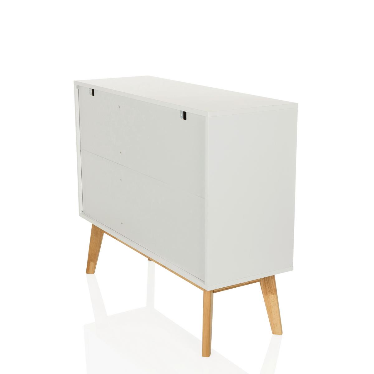 Sideboard Tarolo Weiß B: 97 - Hellbraun/Weiß, MODERN, Holzwerkstoff (97/34/80cm) - MID.YOU