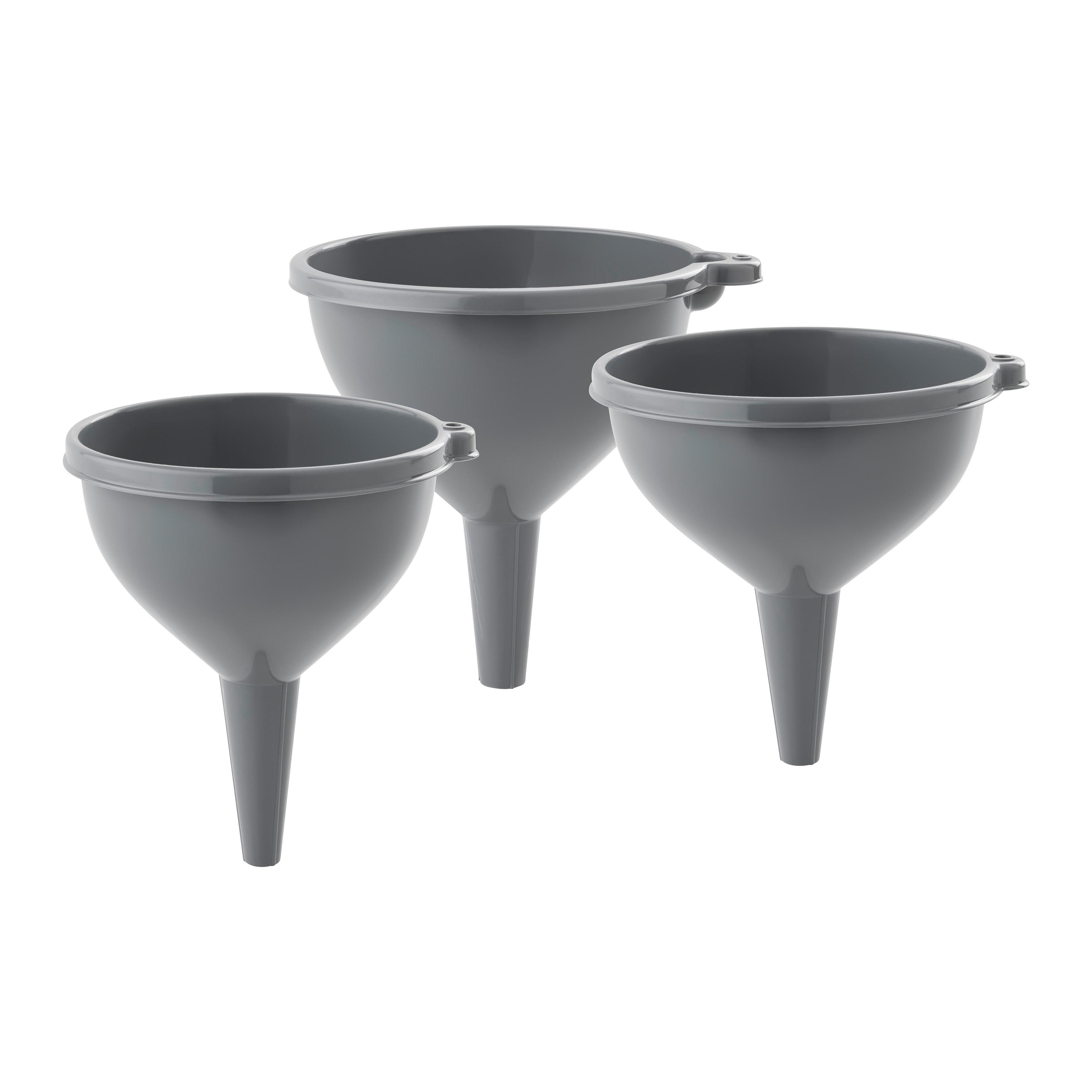 Sada lievikov MICHAEL - sivá, Modern, plast - Mömax