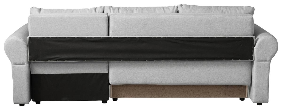 Ecksofa Sara - Hellgrau/Schwarz, Design, Textil (248/143cm) - P & B