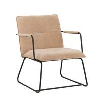 Sessel Bilbao Beige B: 65 cm - Beige/Schwarz, MODERN, Textil (65/80/68cm) - MID.YOU