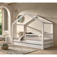 HAUSBETT Forrest Weiß 90x200cm - Weiß/Naturfarben, MODERN, Holz (90/200cm) - Vipack