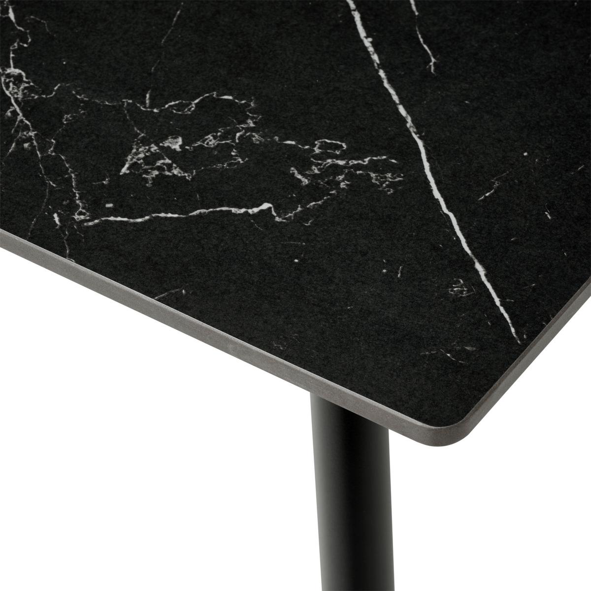 Esstisch Levi Keramik Schwarz, B: 120 cm - Schwarz, KONVENTIONELL, Keramik/Metall (120/76/80cm) - P & B