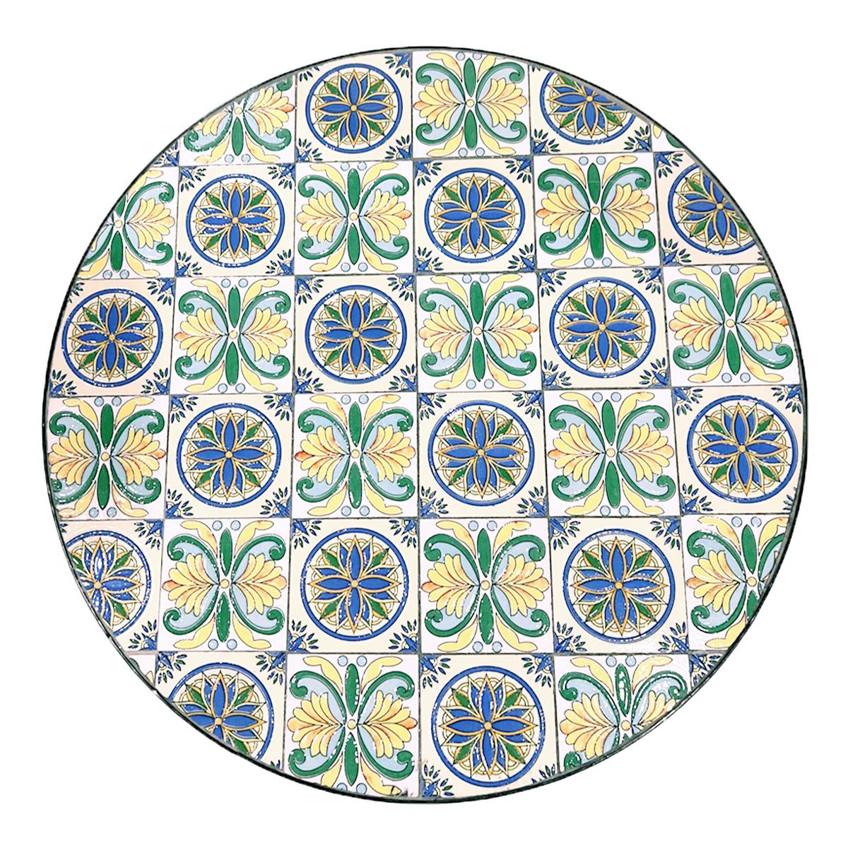 Gartenset Amelie Vintage - Blau/Gelb, Basics, Keramik/Metall (60/75cm) - Ambia Garden