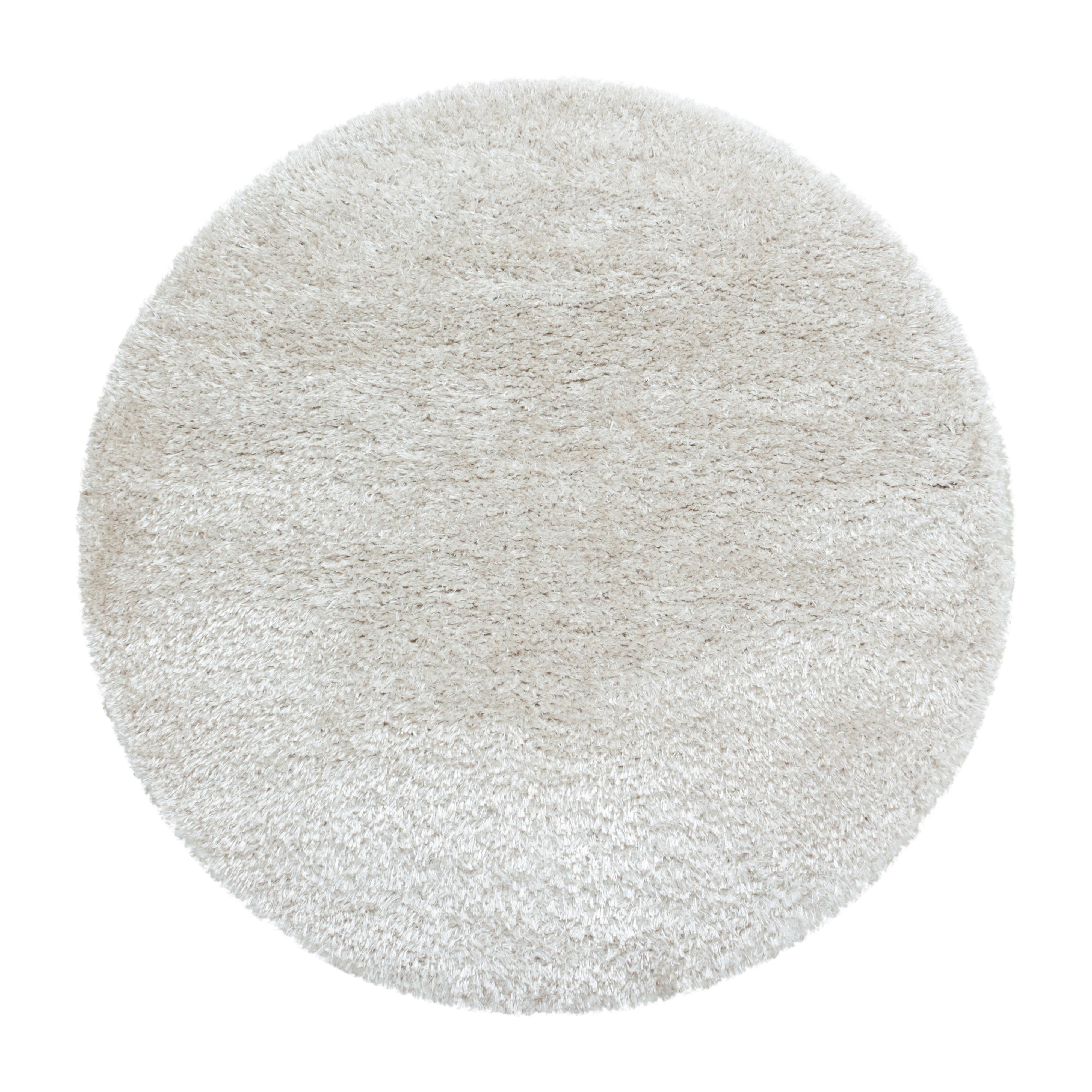 Hochflor Teppich Naturfarben Naturfaser Brilliant Ø 80 cm
