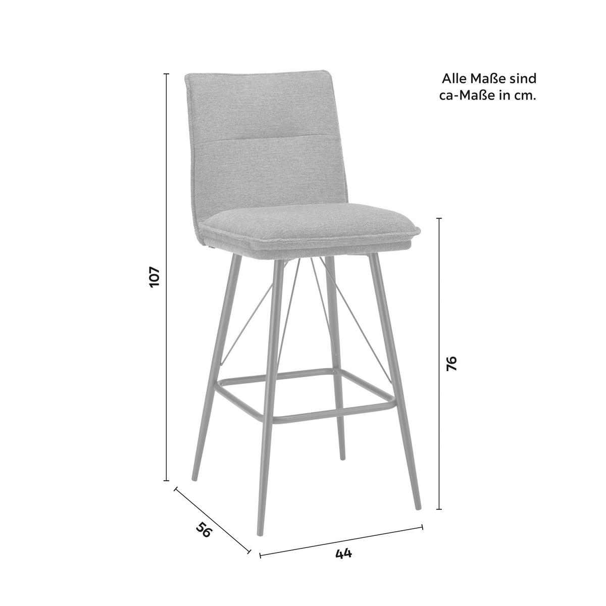 Sada barových židlí BORIS modrá 2ks - modrá/černá, Moderní, kov/dřevo (44/107/56cm) - Bessagi Home