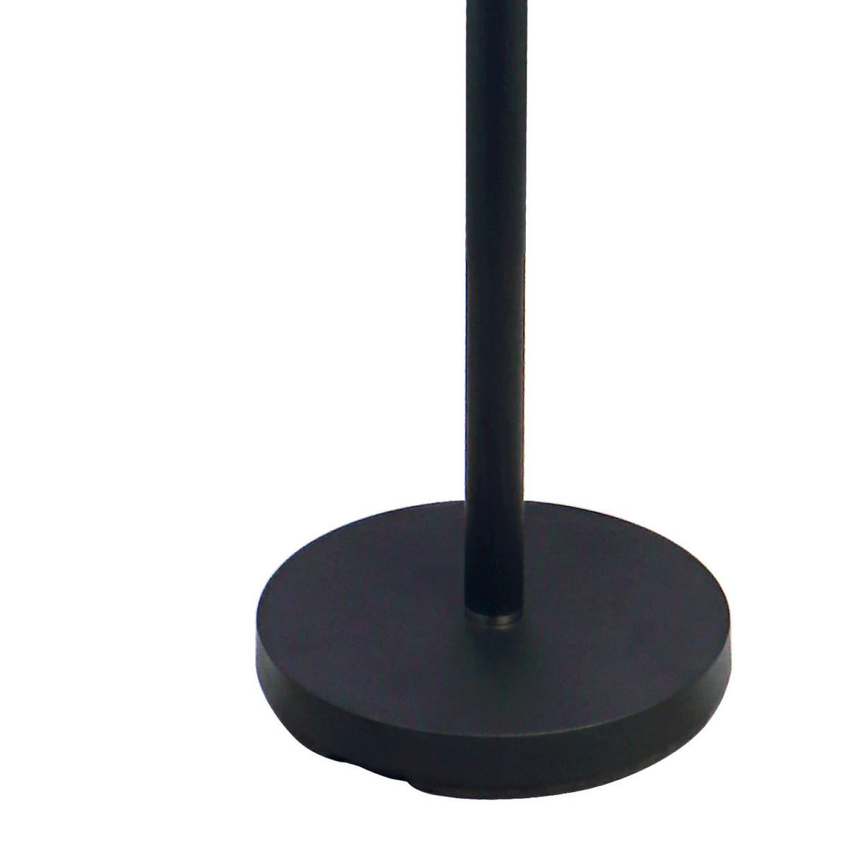 Stehlampe Gabriela Schwarz mit Flexarm und Schalter - Schwarz, ROMANTIK / LANDHAUS, Textil/Metall (35/162cm) - James Wood