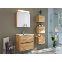 BADEZIMMER Limes, Eichefarben B: 60 cm - Eichefarben/Weiß, Basics, Keramik/Holzwerkstoff (60cm) - MID.YOU
