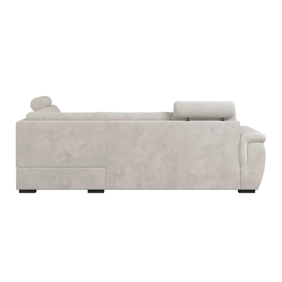 Ecksofa mit Schlaffunktion Falco new Beige 251x183 cm - Beige/Schwarz, KONVENTIONELL, Textil (251/183cm) - Ondega