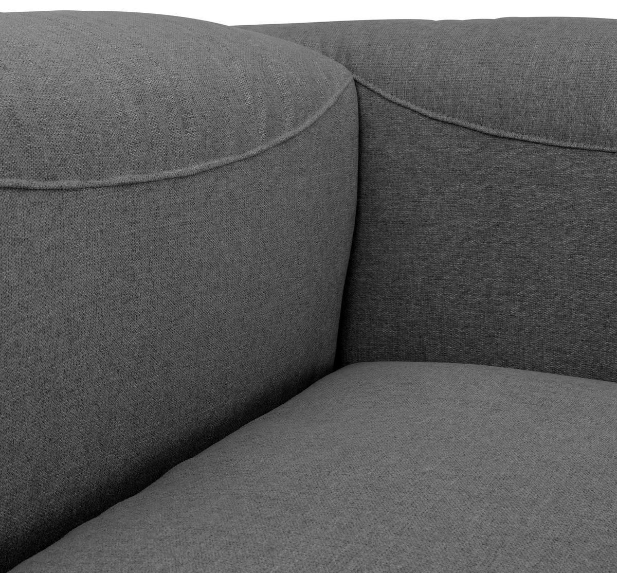Recamiere Lena Anthrazit Rücken Echt - Anthrazit, Design, Textil (160/73/100cm) - Max Winzer