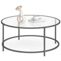 KONFERENČNÝ STOLÍK KOV ČIERNY/SKLO - čierna, Trend, kov (84/45,5/84cm) - MID.YOU