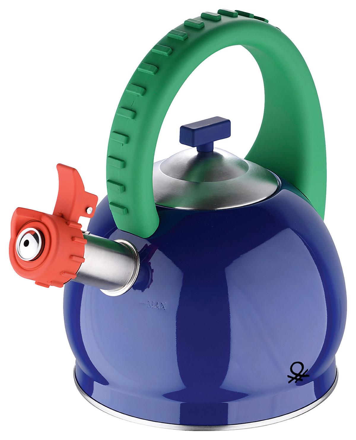 Teekessel Rainbow 2,7 L Kunststoff/edelstahl - Blau/Edelstahlfarben, Basics, Kunststoff/Metall (22,5/22,5/26,5cm) - Benetton