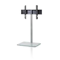 Tv-rack Bis 70“ Schwenkbar Alani Max. 35 Kg - Klar/Silberfarben, KONVENTIONELL, Glas/Metall (60/95/45cm)